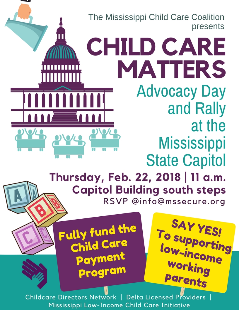 Child Care Matters Rally flyer